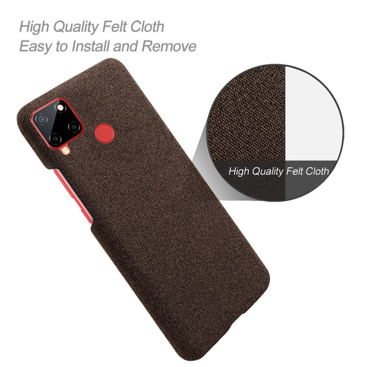 For OPPO Realme C12 Cloth Texture PC + Nylon Back Case