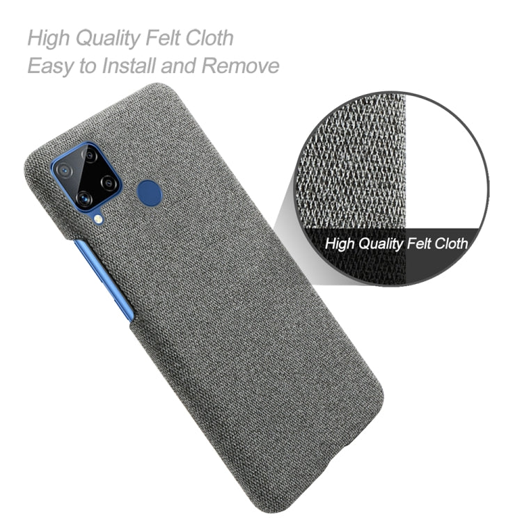 For OPPO Realme C15 Cloth Texture PC + Nylon Back Case