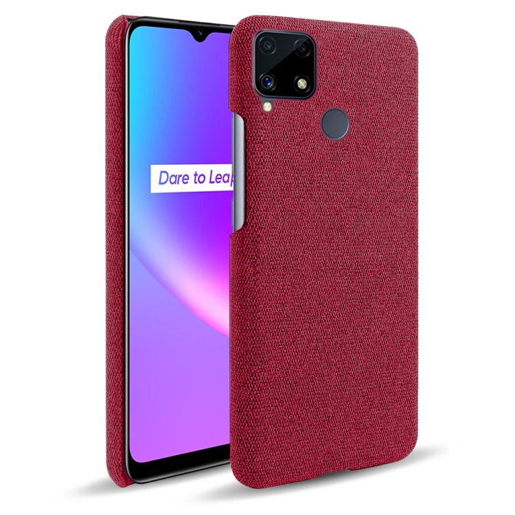 For OPPO Realme C25 Cloth Texture PC + Nylon Back Case