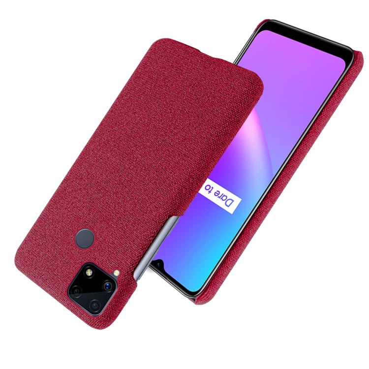 For OPPO Realme C25 Cloth Texture PC + Nylon Back Case