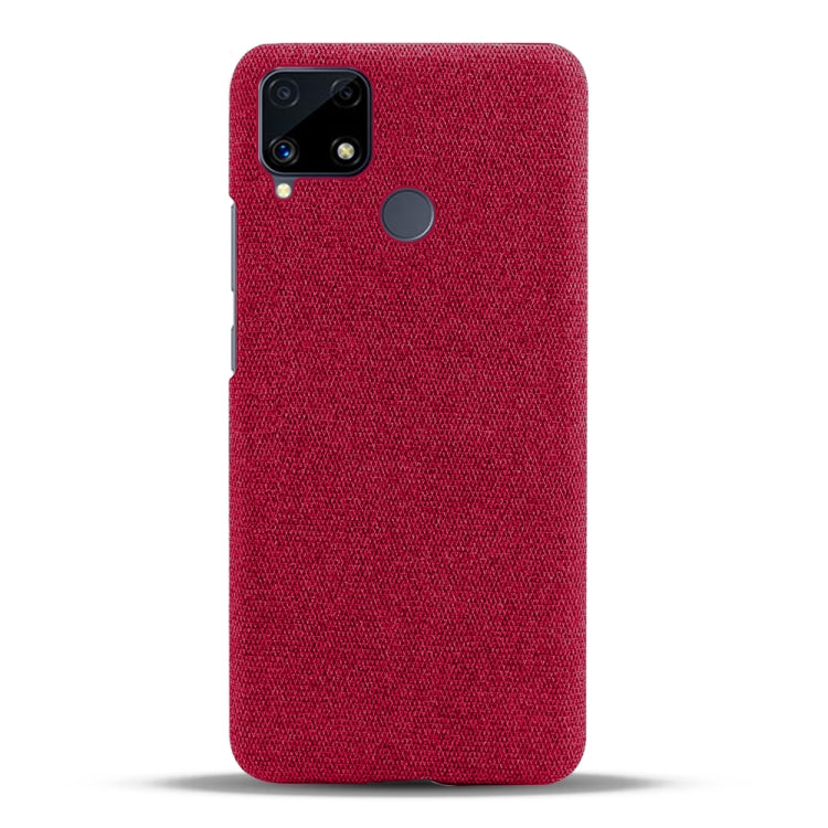 For OPPO Realme C25 Cloth Texture PC + Nylon Back Case
