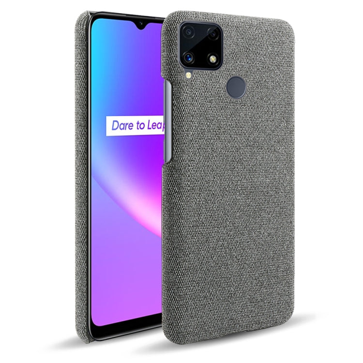 For OPPO Realme C25 Cloth Texture PC + Nylon Back Case