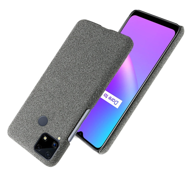 For OPPO Realme C25 Cloth Texture PC + Nylon Back Case