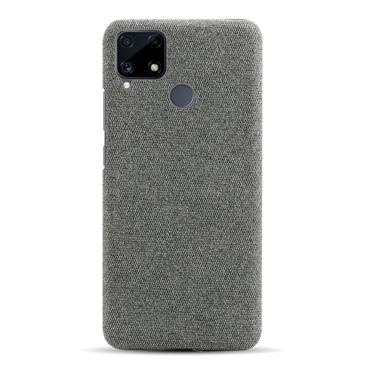 For OPPO Realme C25 Cloth Texture PC + Nylon Back Case