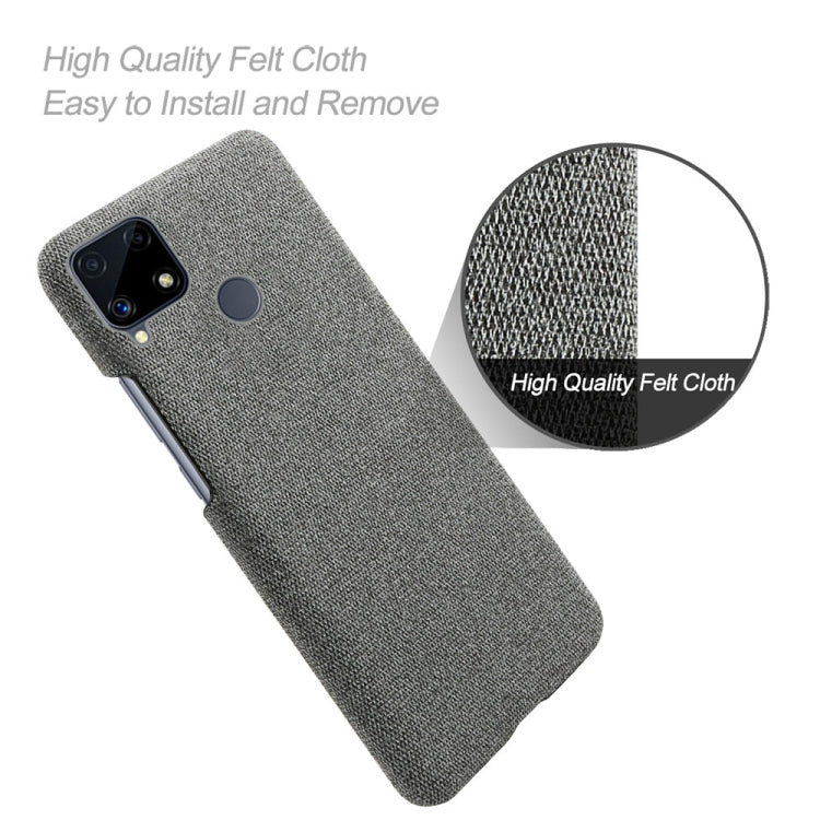 For OPPO Realme C25 Cloth Texture PC + Nylon Back Case