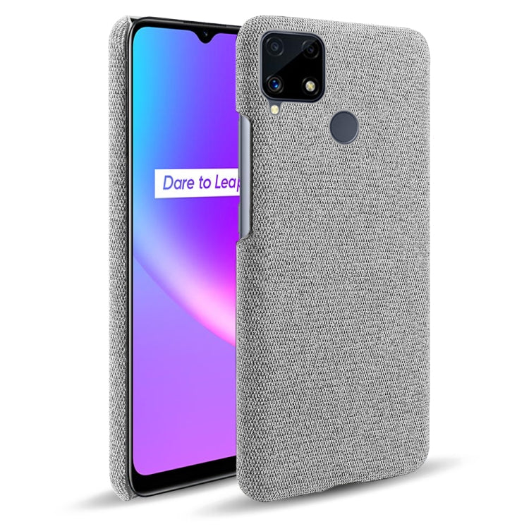 For OPPO Realme C25 Cloth Texture PC + Nylon Back Case