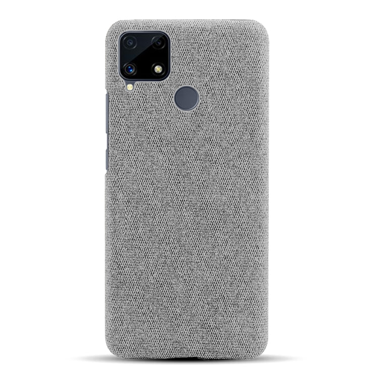 For OPPO Realme C25 Cloth Texture PC + Nylon Back Case