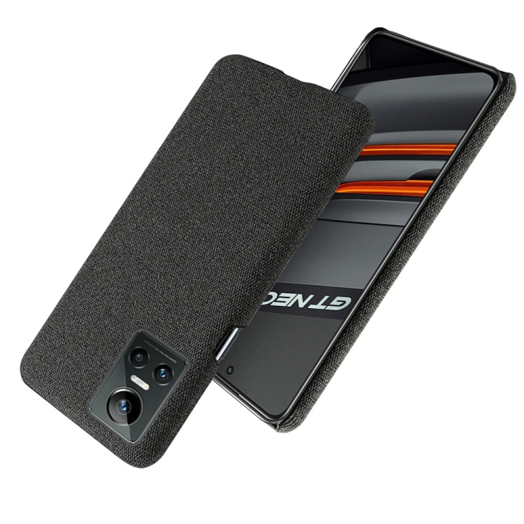 For OPPO Realme GT Neo3 Cloth Texture PC + Nylon Back Case