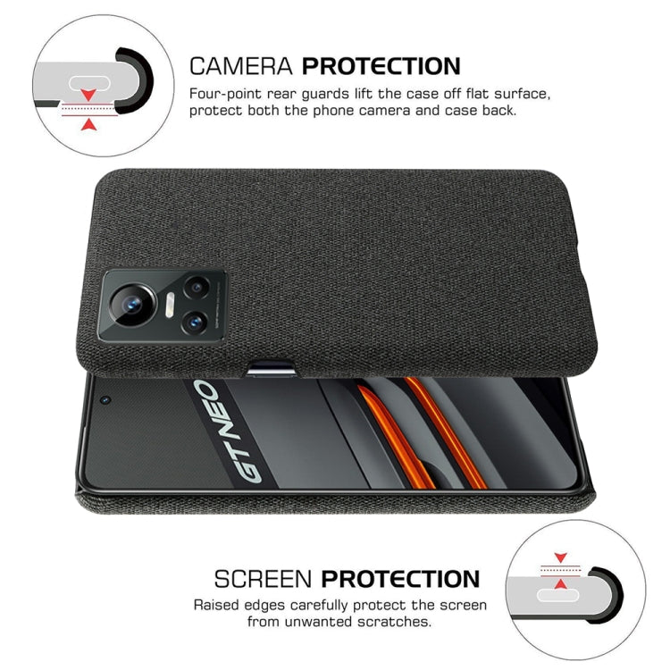 For OPPO Realme GT Neo3 Cloth Texture PC + Nylon Back Case