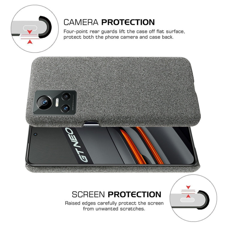 For OPPO Realme GT Neo3 Cloth Texture PC + Nylon Back Case