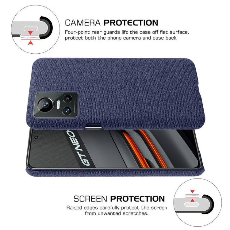 For OPPO Realme GT Neo3 Cloth Texture PC + Nylon Back Case