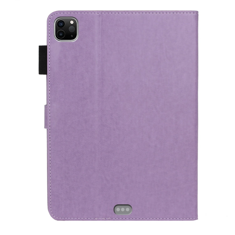 For iPad Pro 11 inch 2020 / 2018 Embossed Plum Bossom Pattern Smart Leather Tablet Case