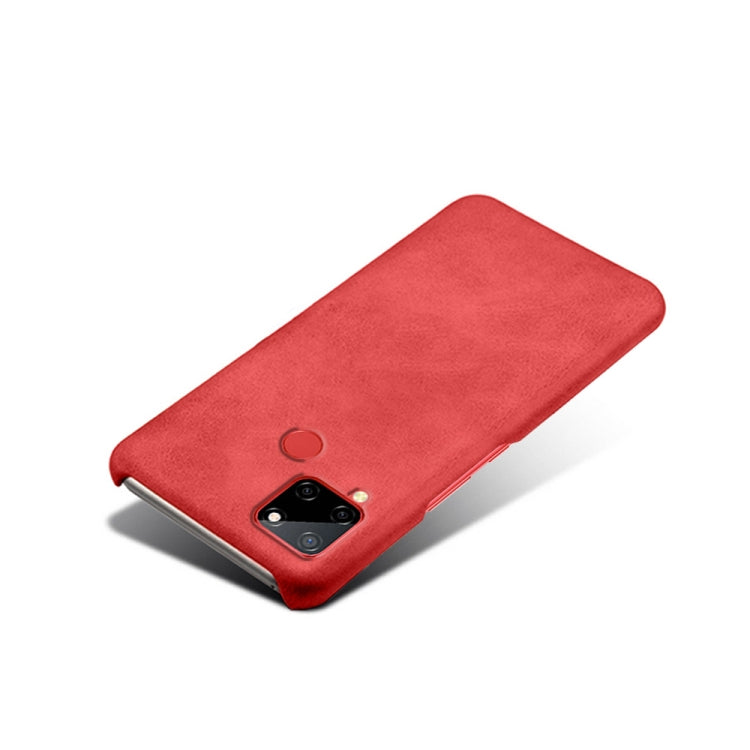 For OPPO Realme C12 Calf Texture PC + PU Phone Case