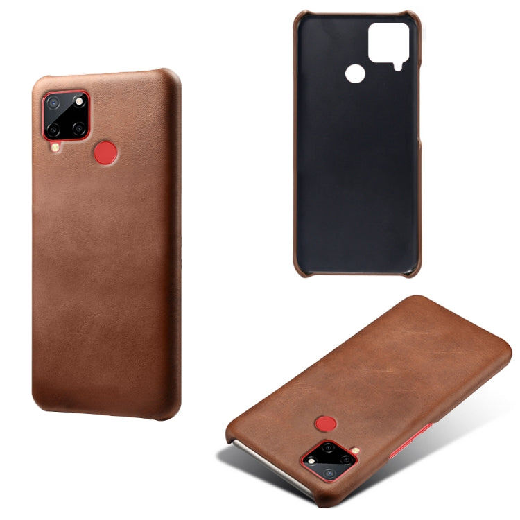 For OPPO Realme C12 Calf Texture PC + PU Phone Case