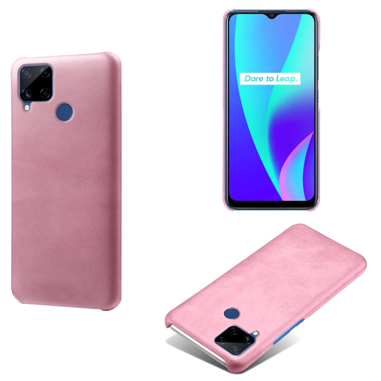 For OPPO Realme C15 Calf Texture PC + PU Phone Case