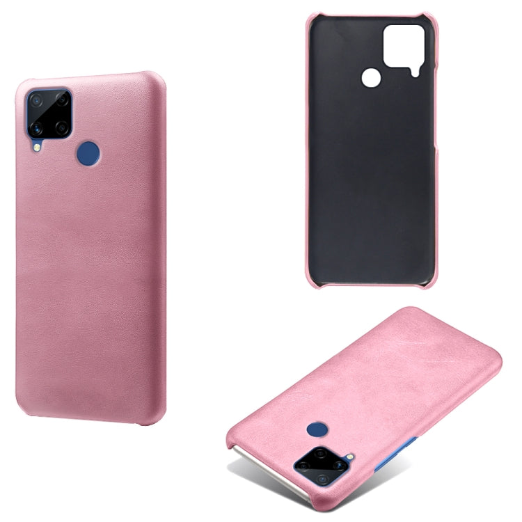 For OPPO Realme C15 Calf Texture PC + PU Phone Case