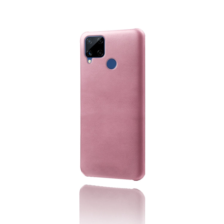 For OPPO Realme C15 Calf Texture PC + PU Phone Case