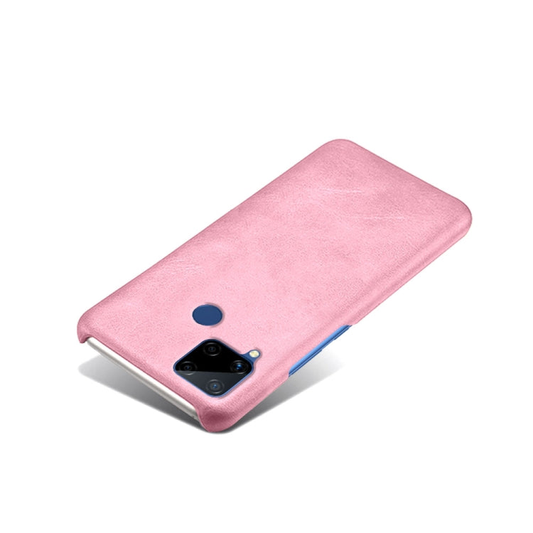 For OPPO Realme C15 Calf Texture PC + PU Phone Case