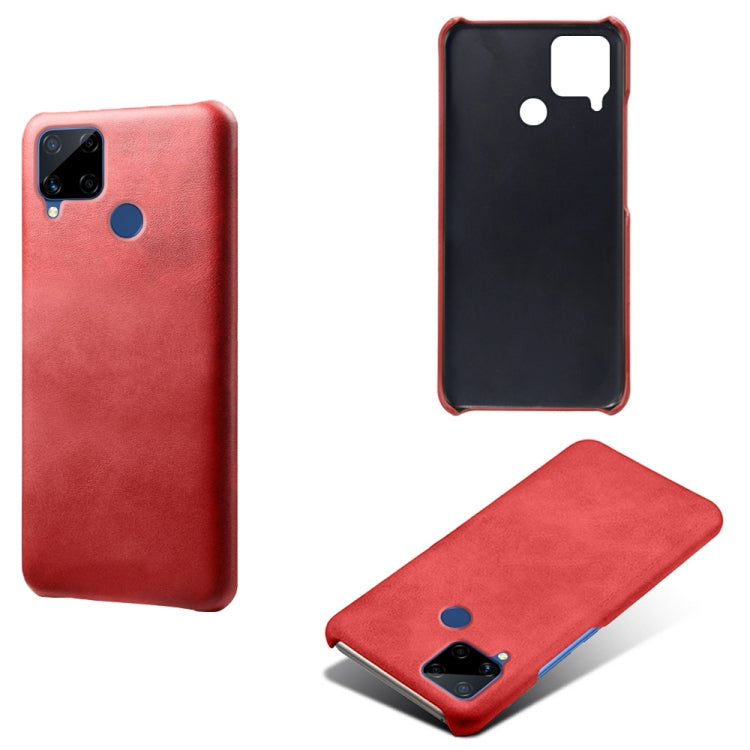 For OPPO Realme C15 Calf Texture PC + PU Phone Case
