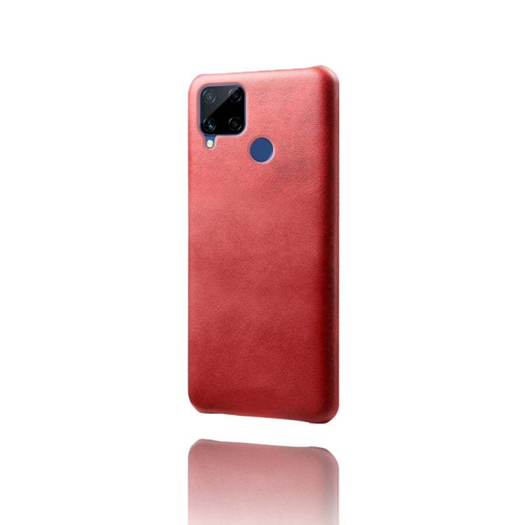 For OPPO Realme C15 Calf Texture PC + PU Phone Case