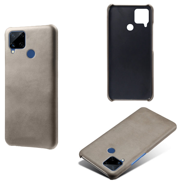 For OPPO Realme C15 Calf Texture PC + PU Phone Case