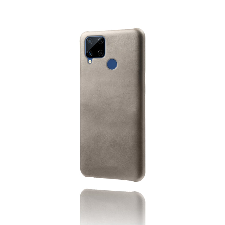 For OPPO Realme C15 Calf Texture PC + PU Phone Case