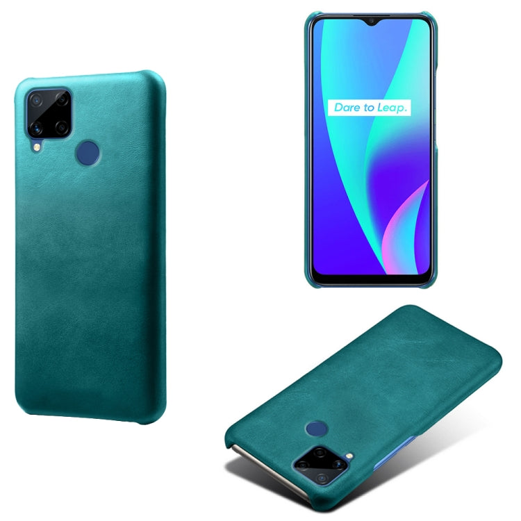 For OPPO Realme C15 Calf Texture PC + PU Phone Case