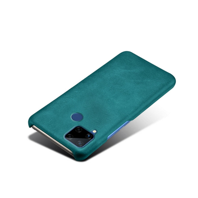 For OPPO Realme C15 Calf Texture PC + PU Phone Case