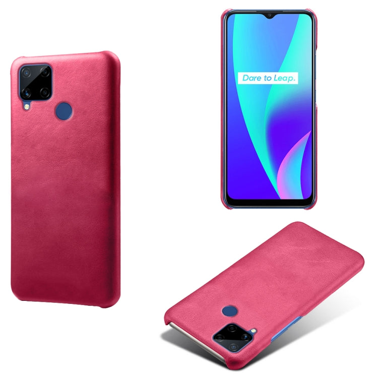 For OPPO Realme C15 Calf Texture PC + PU Phone Case