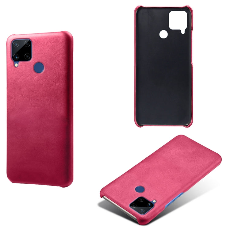 For OPPO Realme C15 Calf Texture PC + PU Phone Case