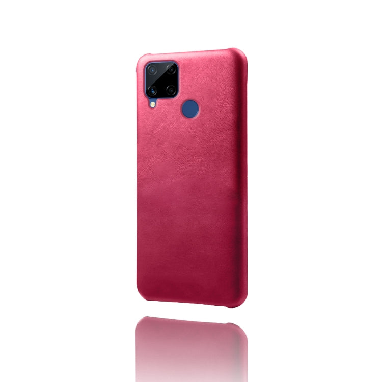 For OPPO Realme C15 Calf Texture PC + PU Phone Case