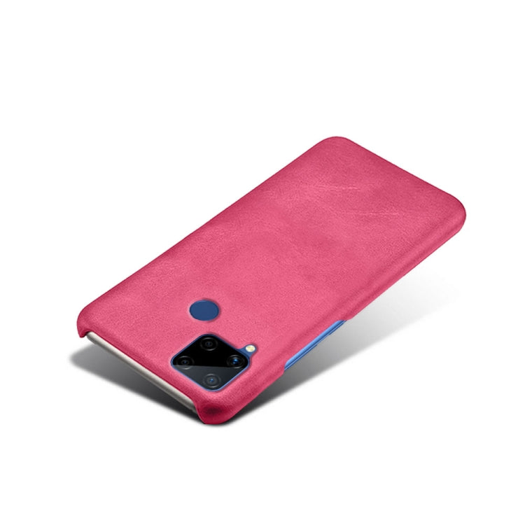 For OPPO Realme C15 Calf Texture PC + PU Phone Case