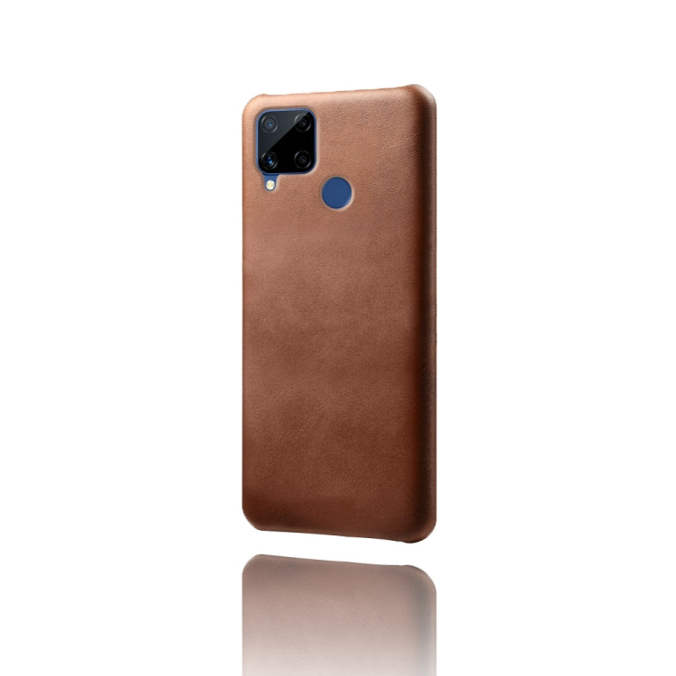 For OPPO Realme C15 Calf Texture PC + PU Phone Case