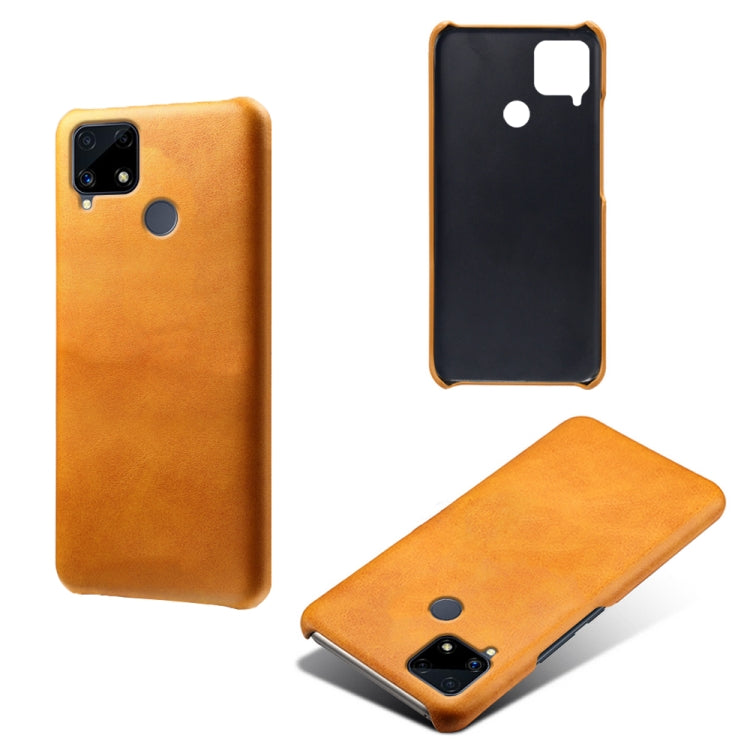For OPPO Realme C25 Calf Texture PC + PU Phone Case