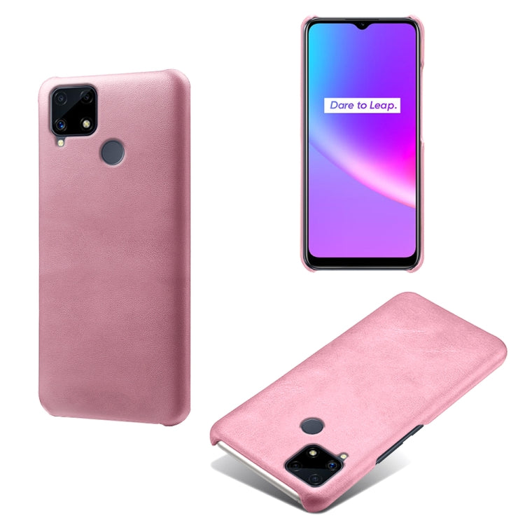 For OPPO Realme C25 Calf Texture PC + PU Phone Case