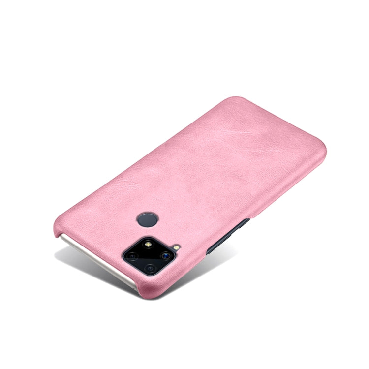 For OPPO Realme C25 Calf Texture PC + PU Phone Case
