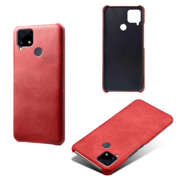 For OPPO Realme C25 Calf Texture PC + PU Phone Case
