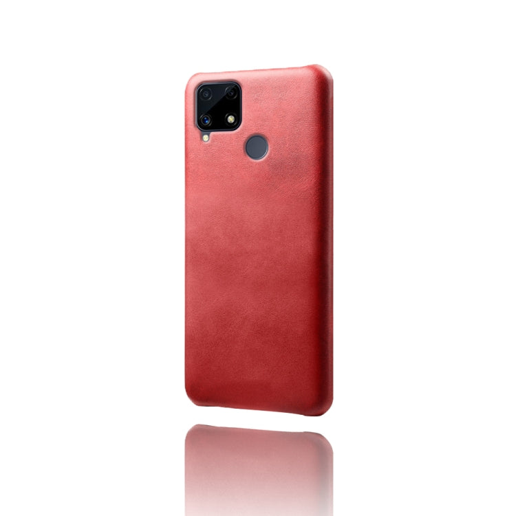 For OPPO Realme C25 Calf Texture PC + PU Phone Case