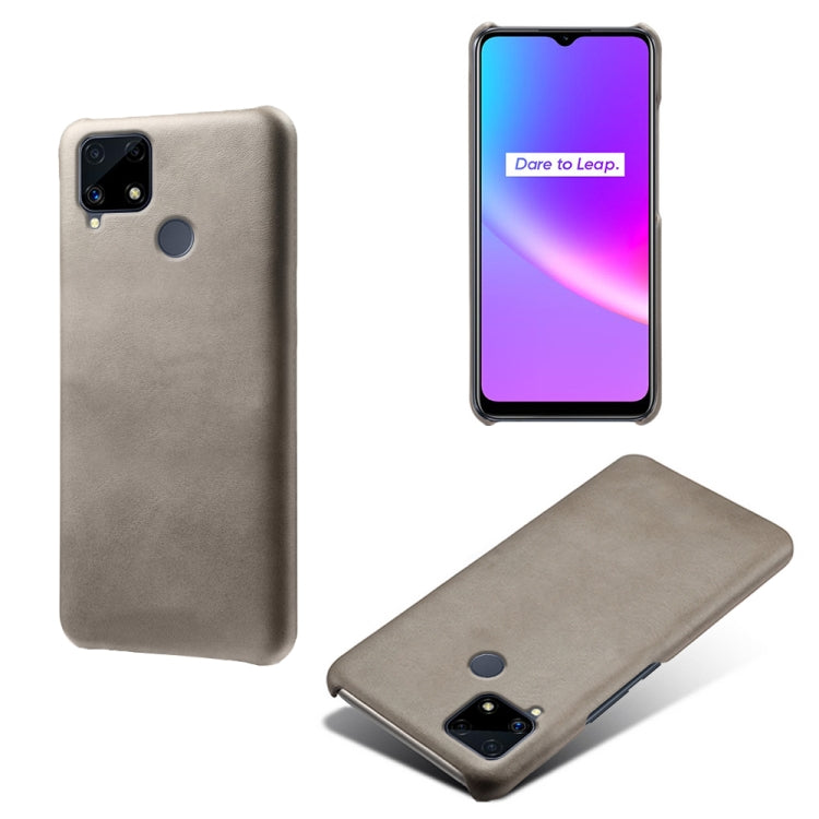 For OPPO Realme C25 Calf Texture PC + PU Phone Case