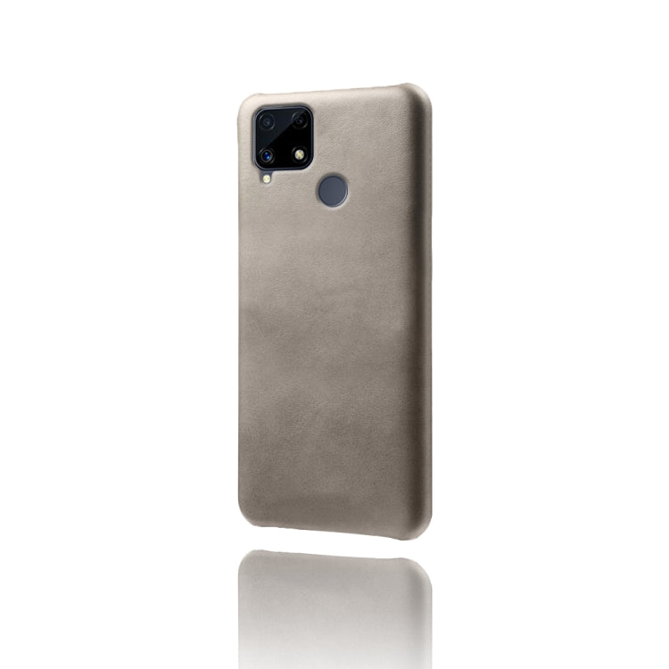 For OPPO Realme C25 Calf Texture PC + PU Phone Case