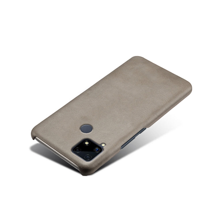 For OPPO Realme C25 Calf Texture PC + PU Phone Case