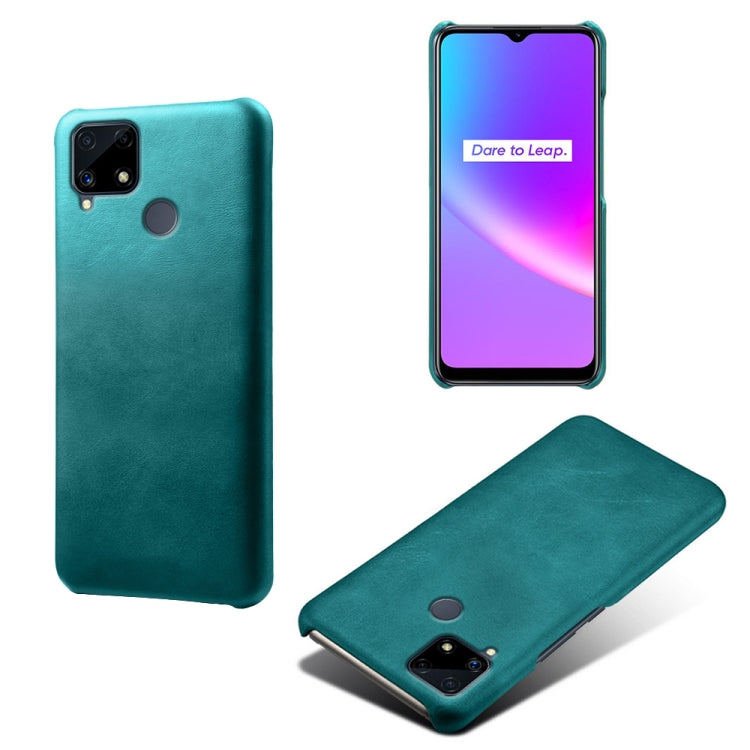 For OPPO Realme C25 Calf Texture PC + PU Phone Case