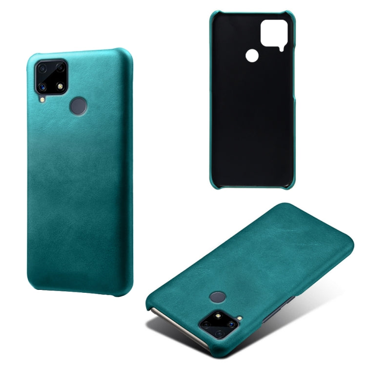 For OPPO Realme C25 Calf Texture PC + PU Phone Case