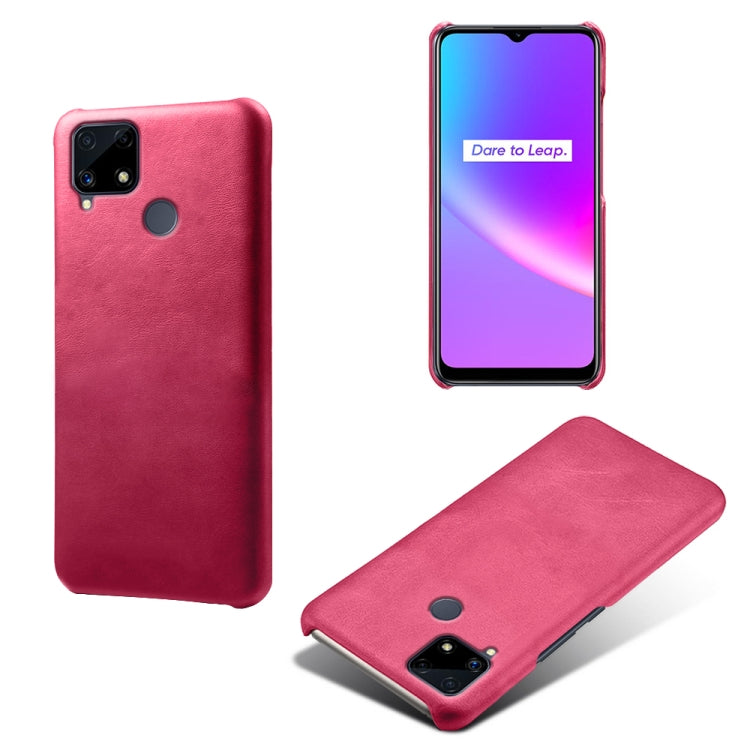 For OPPO Realme C25 Calf Texture PC + PU Phone Case