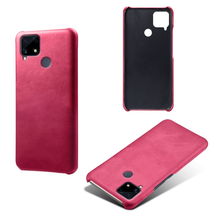 For OPPO Realme C25 Calf Texture PC + PU Phone Case