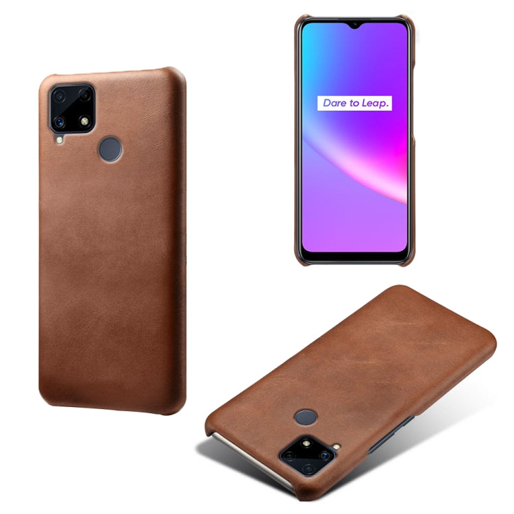 For OPPO Realme C25 Calf Texture PC + PU Phone Case