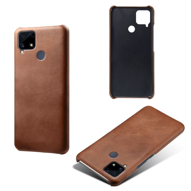 For OPPO Realme C25 Calf Texture PC + PU Phone Case