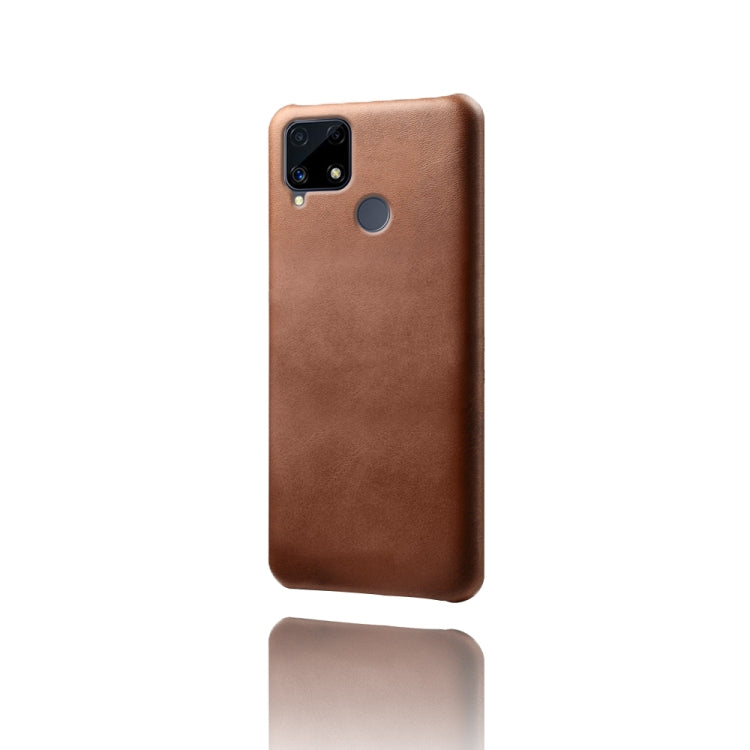 For OPPO Realme C25 Calf Texture PC + PU Phone Case