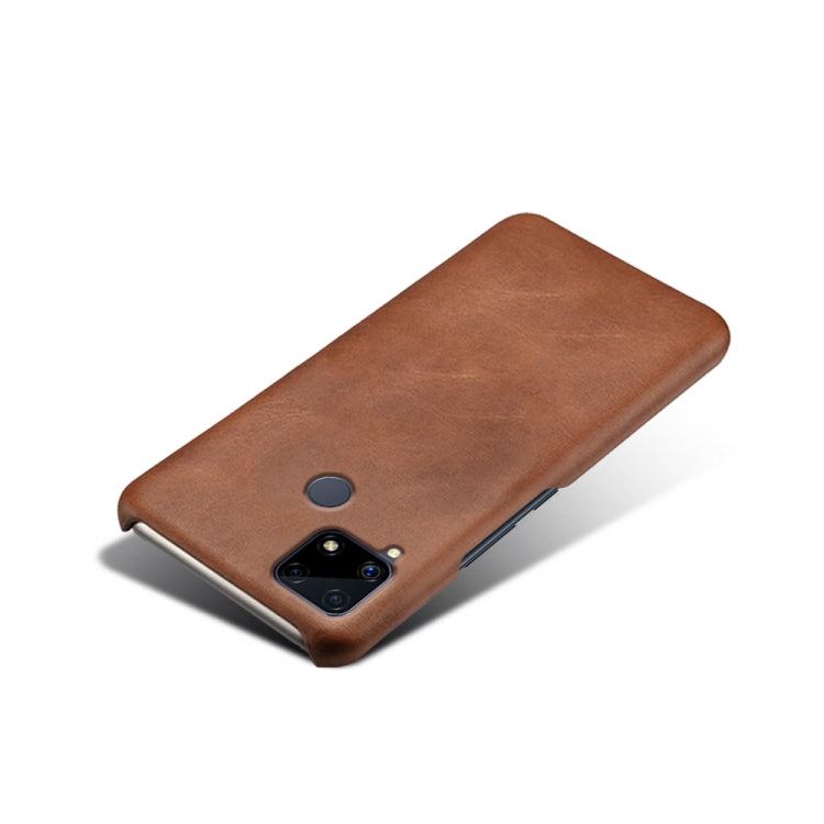 For OPPO Realme C25 Calf Texture PC + PU Phone Case