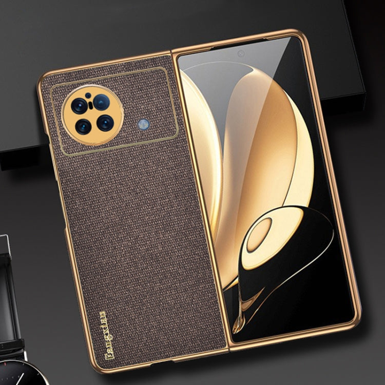 For vivo X Fold Sea Sand Cloth Texture PC+ TPU Protective Case